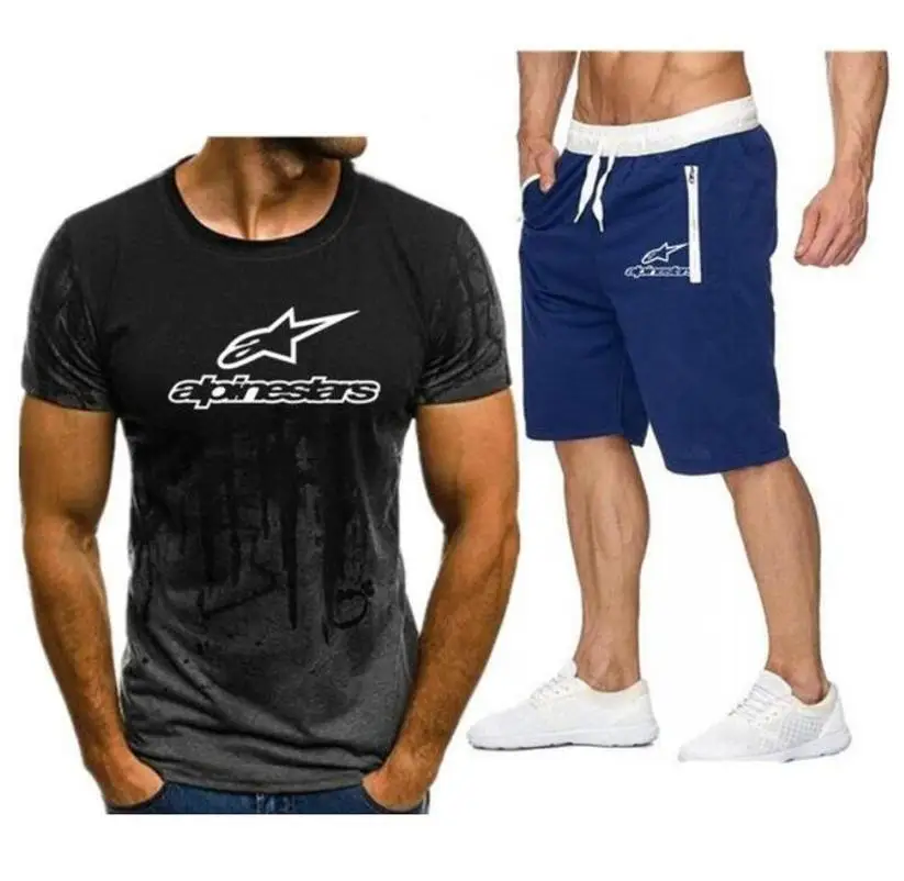 

Printing T-shirt Shorts Men's Sportswear Summer Men's Suit Clothes Short-sleeved T-shirt Shorts Beach Casual Sets