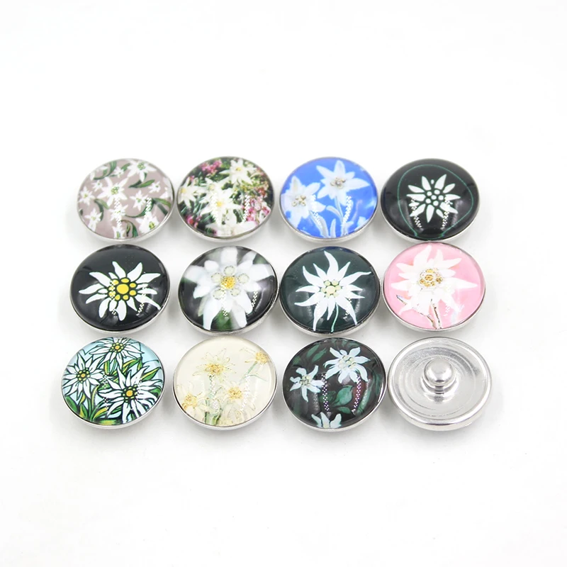 24 шт. сменные пуговицы для ювелирных изделий сделай сам|buttons for bracelet|cabochon glassdiy snap |