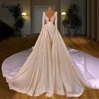 2 вида конструкций белые свадебные платья 2021 одежда с длинным рукавом платье принцессы на свадьбу; Vestido De Noiva бисер невесты платья Robe De Mariage