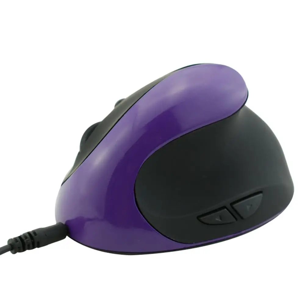Purple Wired Mouse Эргономичная перезаряжаемая 2,4G Беспроводная/Проводная 6 клавиш оптическая Вертикальная мышь мыши Компьютерная мышь - Цвет: Purple Wired Mouse