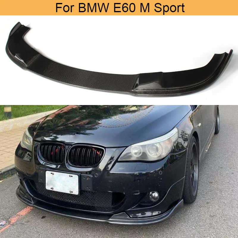 

Carbon Fiber Car Front Bumper Lip Spoiler for BMW 5 Series E60 520i 525i 530i M Sport Sedan 4-Door 2004-2010 Front Lip Chin FRP
