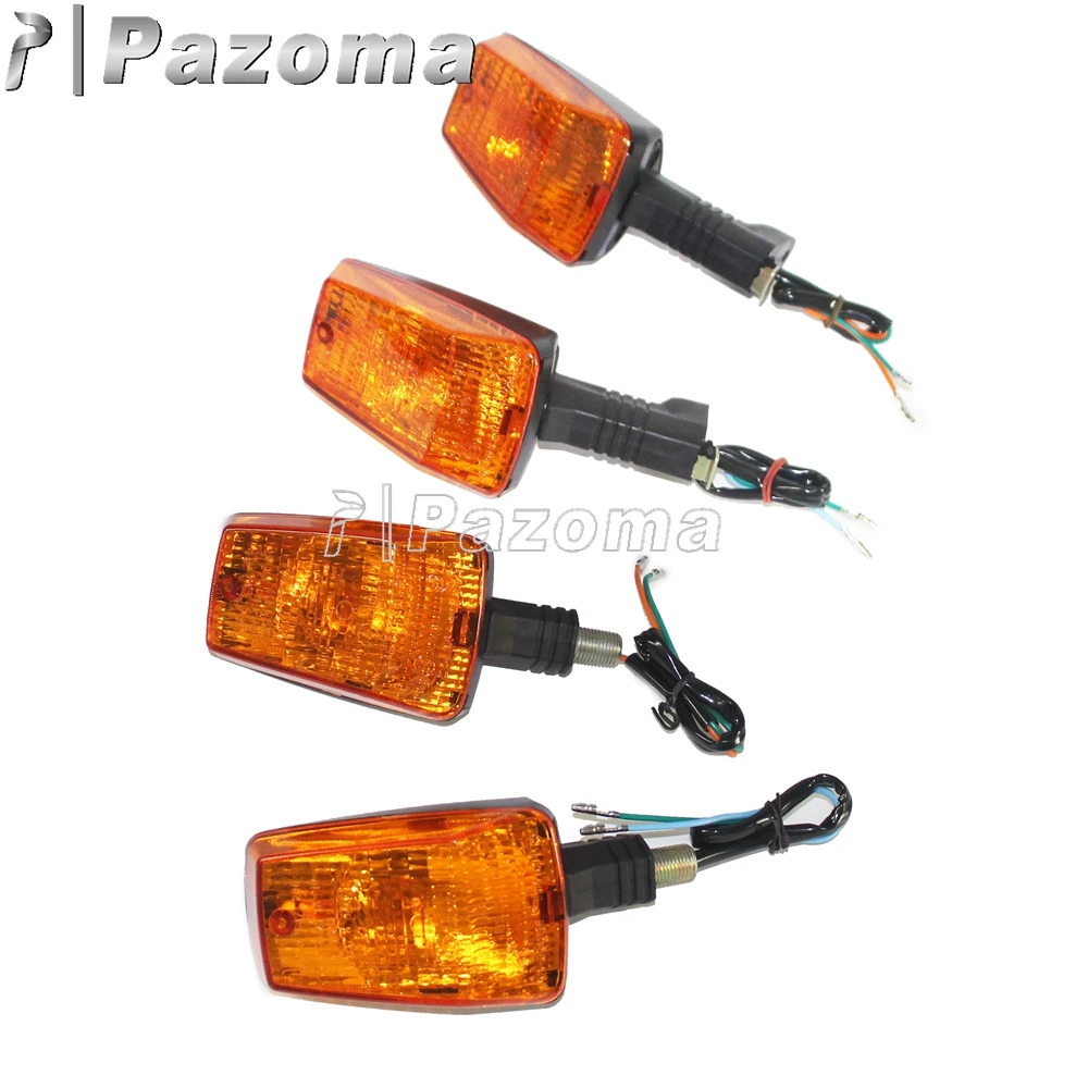 1 пара 12V мотоцикл спереди лампы сигнала поворота Янтарный пластиковым