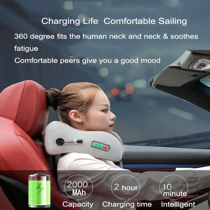 Массажер для шеи многофункциональная электрическая массажная U образная подушка