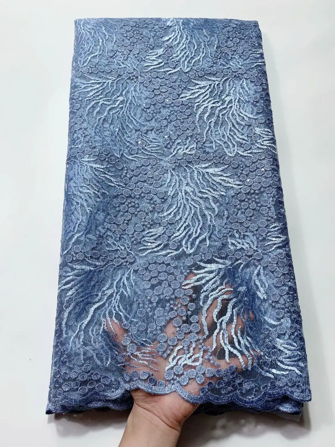 Высококачественная оранжевая французская кружевная ткань 100% хлопок вышивка