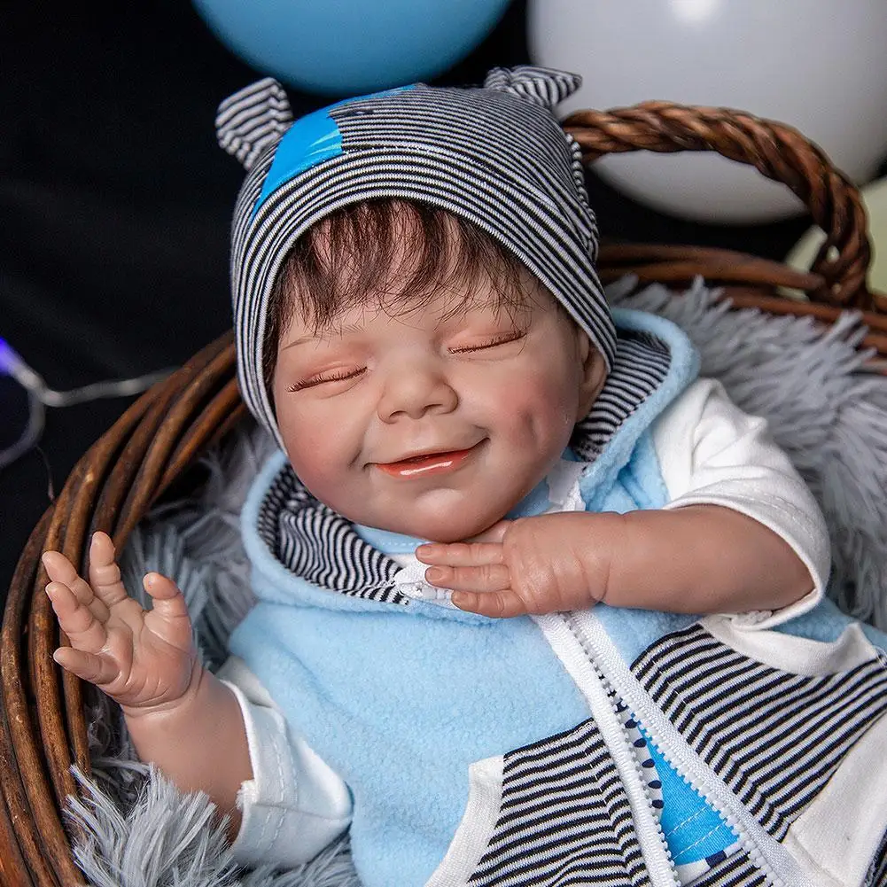 

50Cm Memory Doll Reborn Dolls Rooted Fiber Hair Silicone Cloth Body Reborn Doll Toys Kid Children's Day Gifts