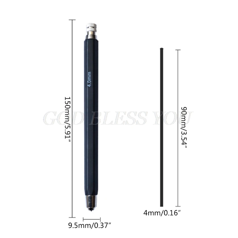 

4mm Mechanical Pencil Sketch Drawing Art Pencil Automatic Charcoal Pencils For Students Kids Gift Drop Shipping