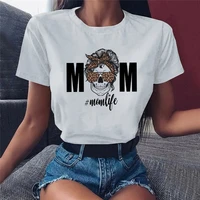 2021 women t shirts fashion leopard skull head mom life print female tee tops short sleeve o neck summer ladies tshirt xxxl