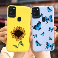 for samsung galaxy a21s case cute flower silicone soft phone cover case for samsung a21s sm a217f a 21 s full coque 6 5 fundas