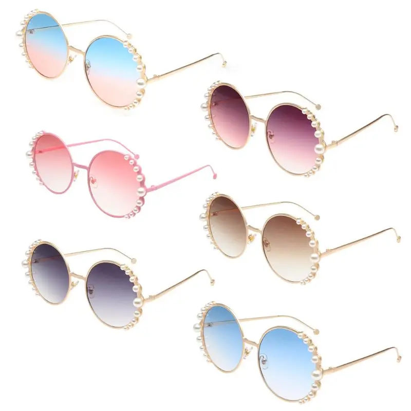 Модные женские солнцезащитные очки с круглой оправой очаровательные