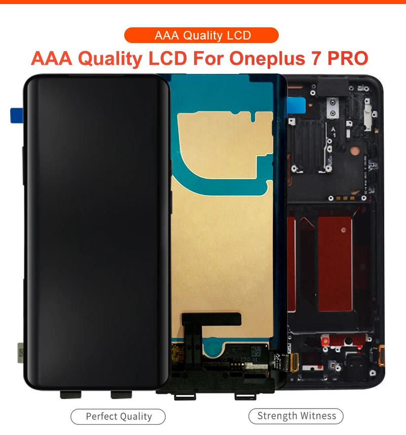 Amoled com Moldura para Oneplus Amoled com Tela de Quadro Lcd para Oneplus Original Super Tela 10-touch 6.67 7 Pro 1 oneplus 7 pro amoled com tela de quadro 10-touch