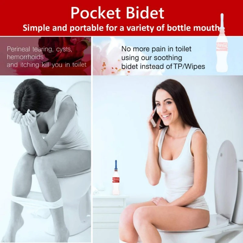 

Портативное биде для путешествий N0HB для деловых поездок, биде для уборки ягодиц, гигиенический Ручной пресс для уборки, гигиеническая насад...