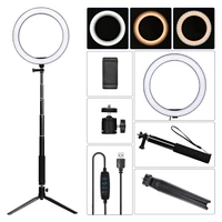 fosoto 1626cm photographic lighting 3200k 5500k dimmable led ring light lamp photo studio phone video beauty makeup with tripod