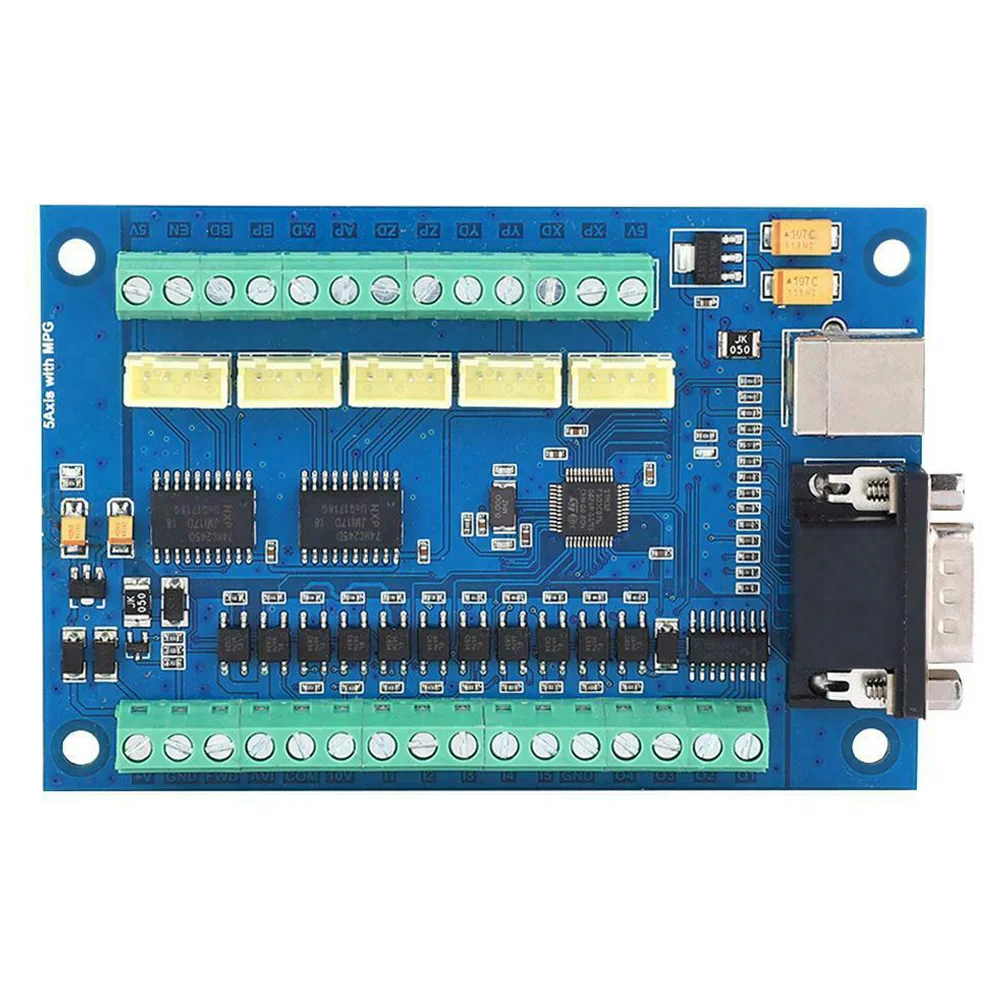 Небольшой 5 осевой секционный щит запчасти шаговый драйвер интерфейс с ЧПУ USB DIY 12
