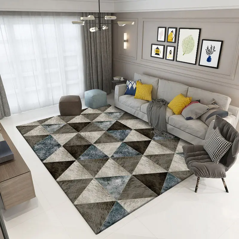 

ins Nordic geometric striped carpet living room coffee table sofa bedroom home bedside mat modern minimalist customization