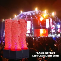 stage effect led lamp silk 1 3 meter red and blue fake simulative fire flame lighting artificial flame blow machine for party