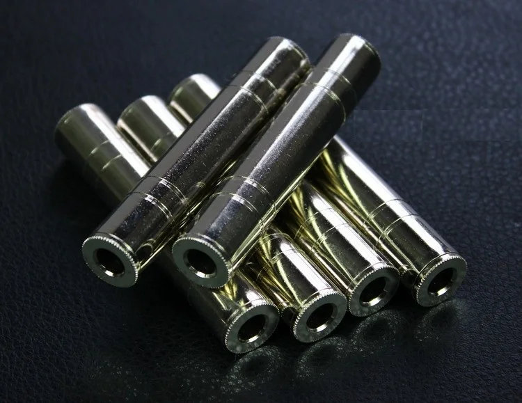 

5PCS Guitar Audio Cable Extender Connector 1/4" 6.35 to 6.35 Female to Female Audio Cord Adapter Coupler Converter