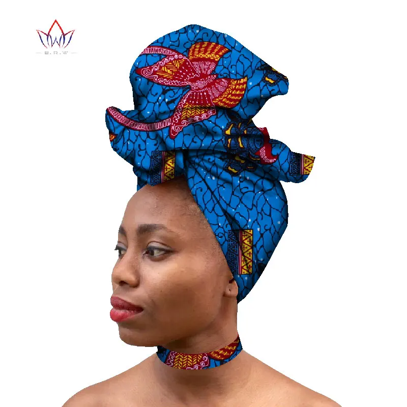 

african head wraps and Necklace 2 Pieces african women head scarfs Tranditional Style African Headtie Dashiki Head Tie for Women