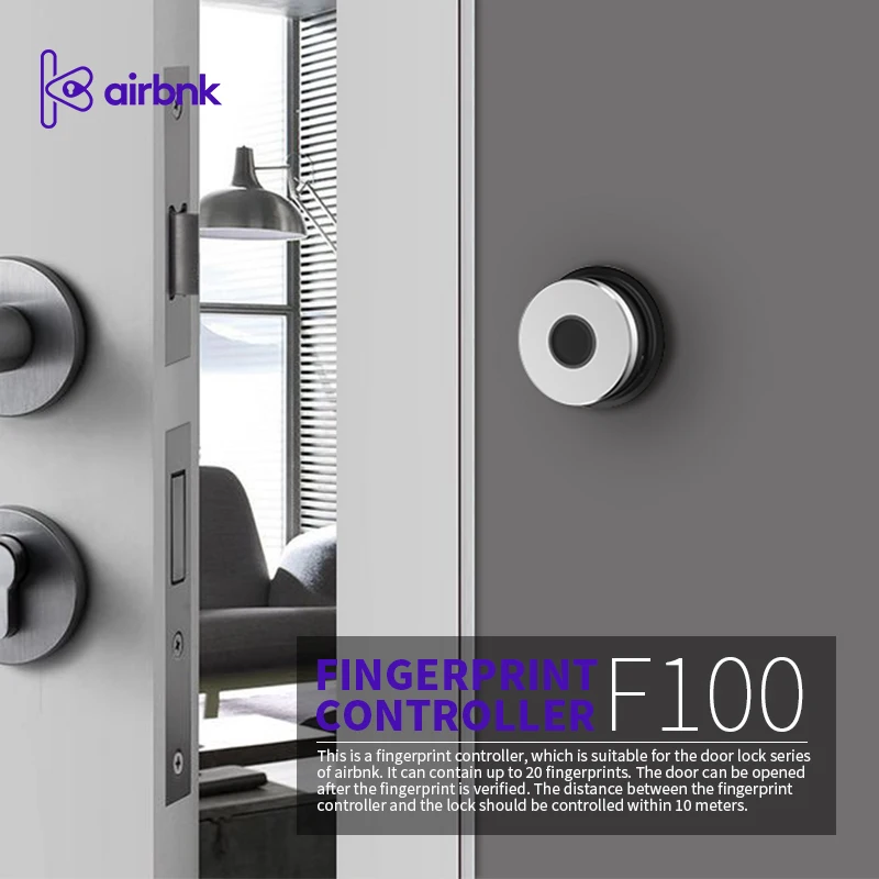 

Airbnk F100 Fingprint Recognition Device Door Access Control System For M500 M300 Smart Lock Fingerprint Device