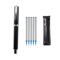 high quality luxury metal rollerball pen 0 5mm nib silver clip office and school accessories pens