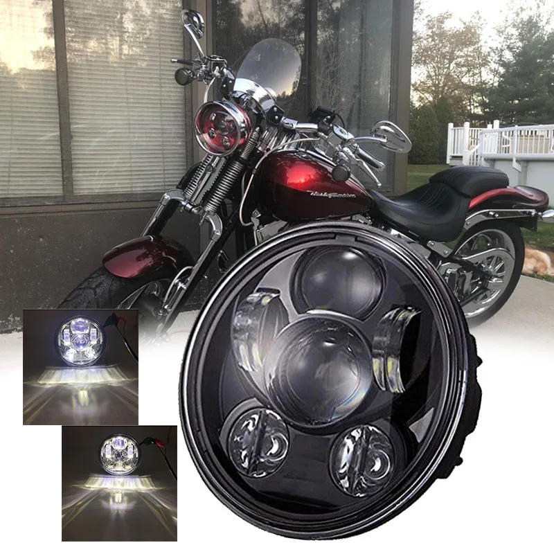 Для H arley светодиодный 5 3/4 &quot5 75&quot проектор мото фар для Sporster XL 1200 883 Dyna Glide жир Боб