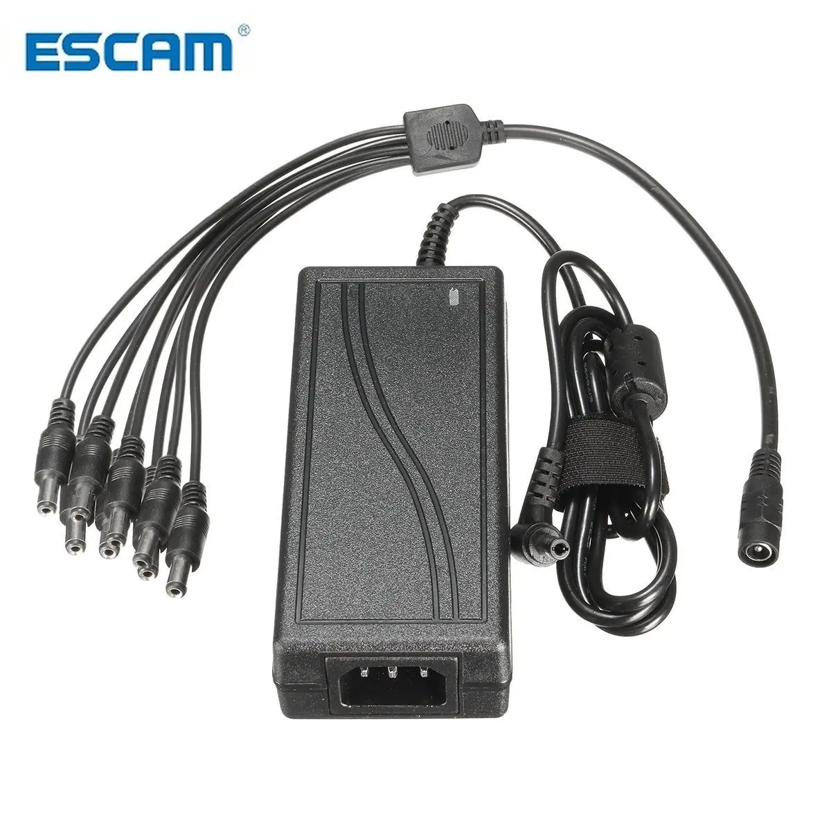 ESCAM DC 12V 5A монитор адаптер питания источник + 8 полосный кабель сплиттер для