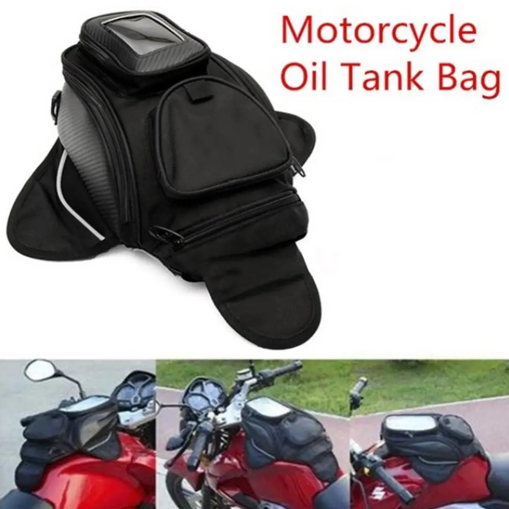 Bolsa de tanque de combustible de aceite para motocicleta, alforja magnética impermeable...