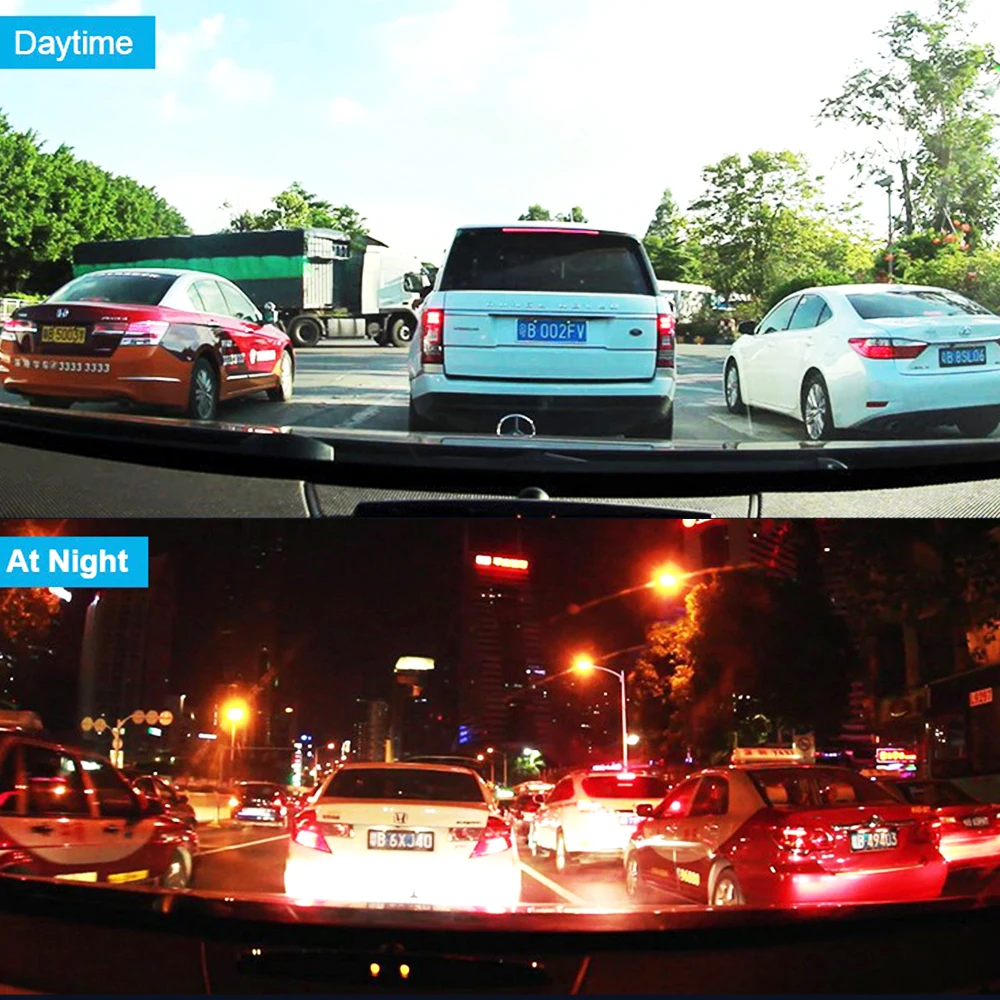 Dash Cam Двойной объектив Видеорегистраторы для автомобилей приборной панели мини