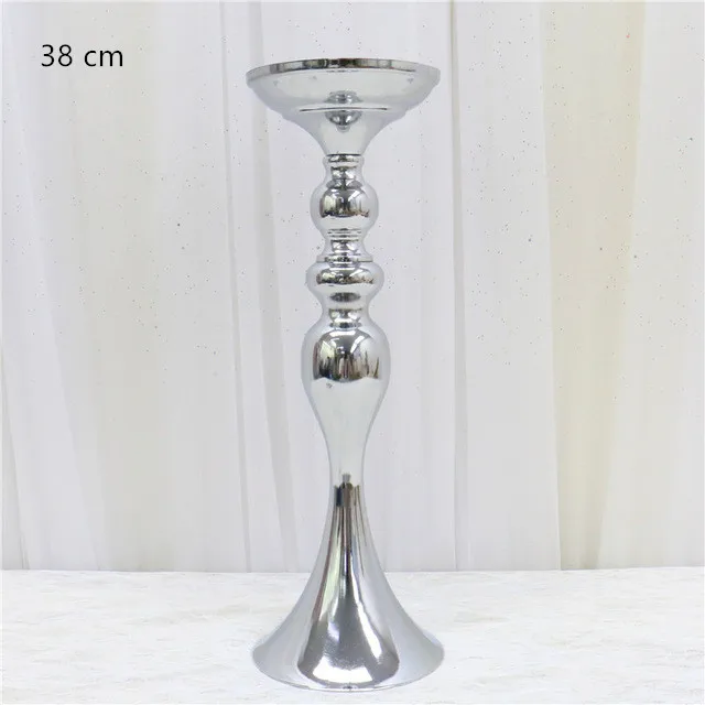 Silver 38cm Искусственный цветок шар центральный+ 1 м Орхидея ряд цветов arranmement Декор свадебная АРКА настенный стол букет цветов+ подсвечник - Цвет: Silver 38cm