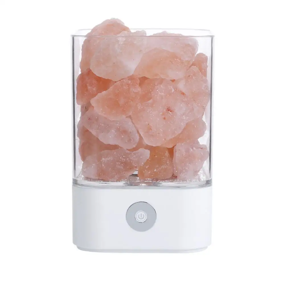 

Гималайская соляная лампа USB-подлинные гималайские соляные камни помощь во сне белый шум очищающий воздух для дома стол спальня гостиная