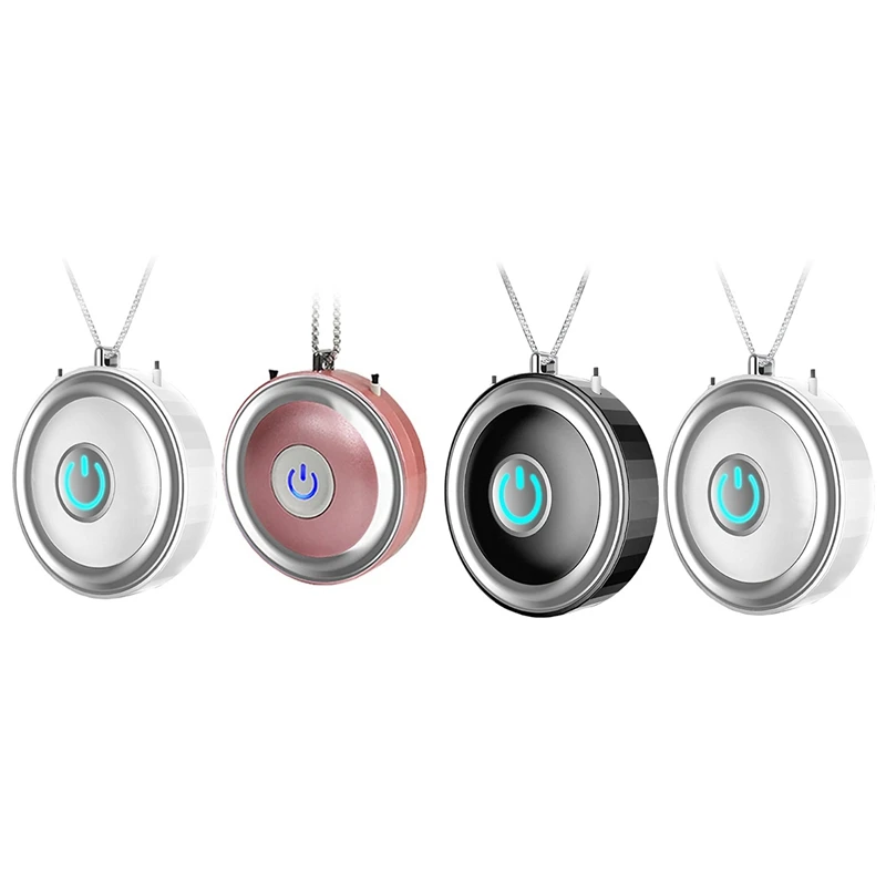 

4Pcs Necklace Air Purifier, Home Hanging Neck Type Car Oxygen Bar (Pink+White&Black+White)