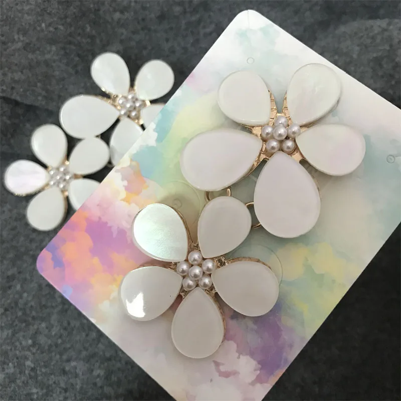 Женские серьги-подвески с искусственным жемчугом белые серьги большого размера