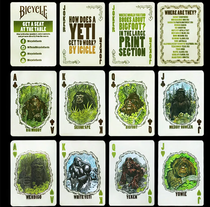BigFoot колода игральных карт USPCC для велосипеда коллекционная игра в покер