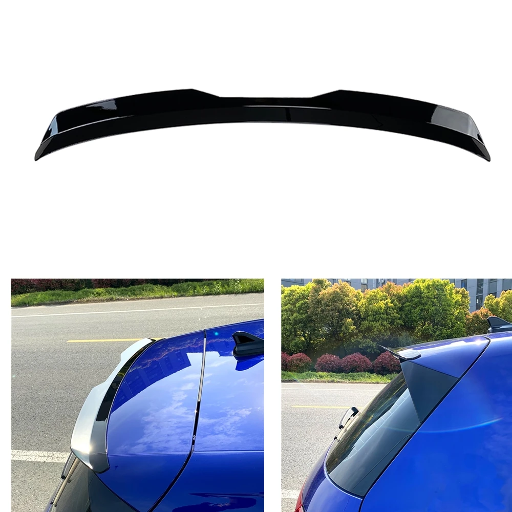 

Rear Roof Spoiler Wing For Volkswagen VW Golf 8 MK8 2020-2021 Carbon Fiber Look Tail Gate Window Trunk Lid Splitter Upper Lip