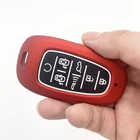 Карбоновый ABS чехол для ключа автомобиля для Hyundai Solaris Sonata Hybrid NEXO NX4 New Grand Santa Fe Tucson 2020 2021