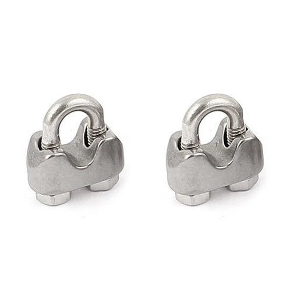Promotion! M4 5/32 Inch 304 Stainless Steel U-Shape Bolt Saddle Clamps Cable Wire Rope Clips 10PCS | Обустройство дома
