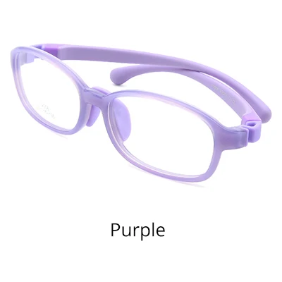 Purple Ralferty безопасные силиконовые очки, детские модные спортивные очки для мальчиков и девочек, для близорукости, по рецепту, без диоптрий, очки K19006 - Цвет оправы: Purple