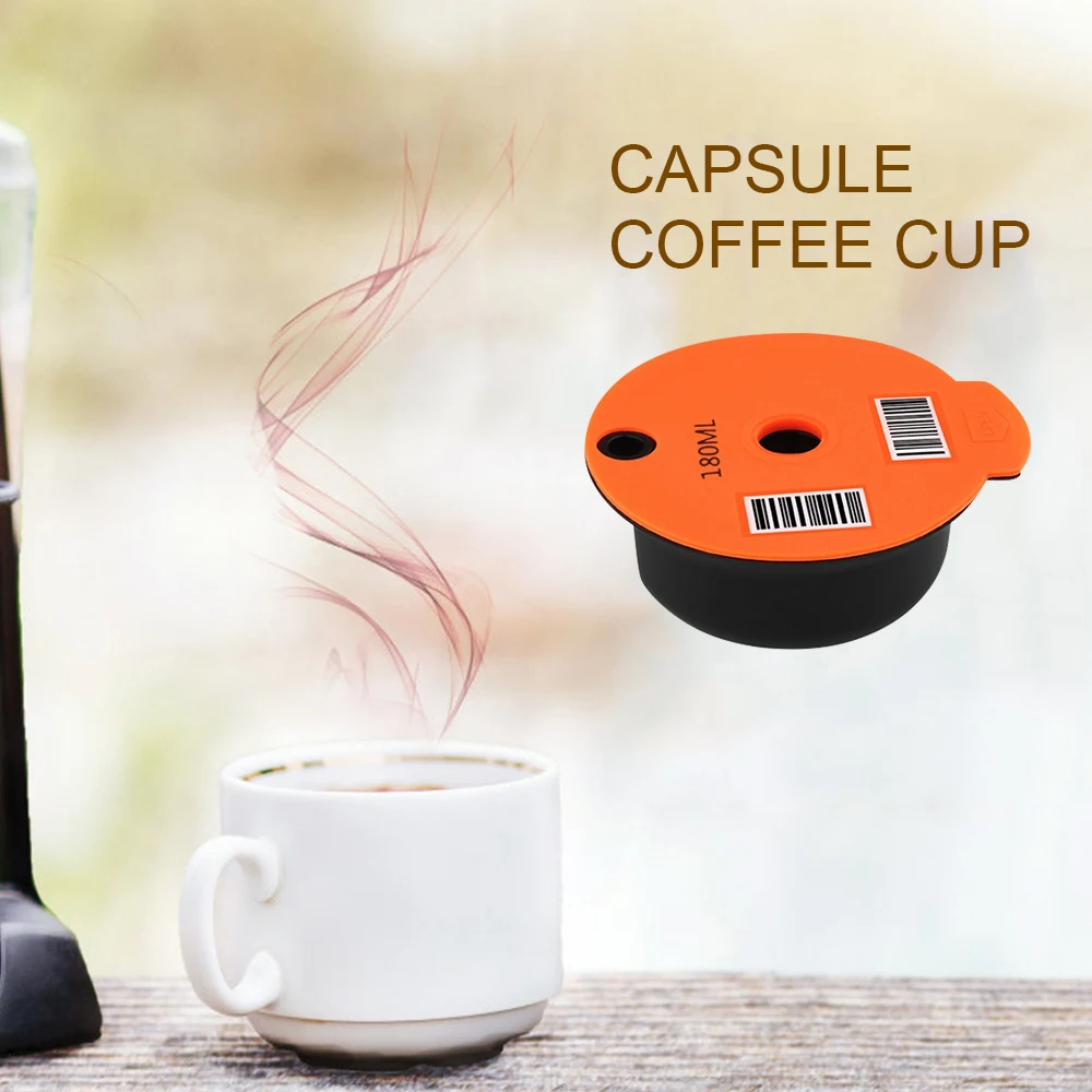 

Coffee Capsules Cup Reusable Filter Door Coffee Pods Spoon Brush for Bosch-s Tassimoo 60/180ml Capsule Cup Coffee Maker Machine