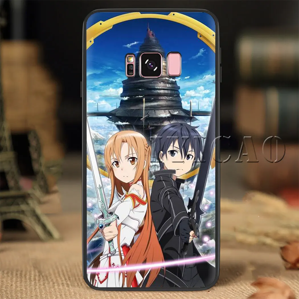 Sword Art Online Soft Silicone Phone Case Cover for Samsung A3 A5 A6 A7 A8 A9 Plus J6 A2 Core J4 J7 Duo J8 | Мобильные телефоны и