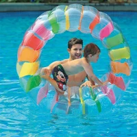 90x60cm colorful inflatable water wheel roller float giant roll for children swimming pool toys crawling roller toy