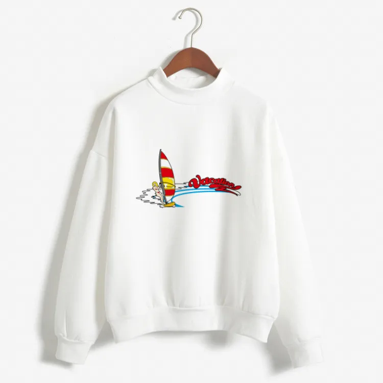 Пикантные женские толстовки с капюшоном для серфинга Крутая толстовка принтом