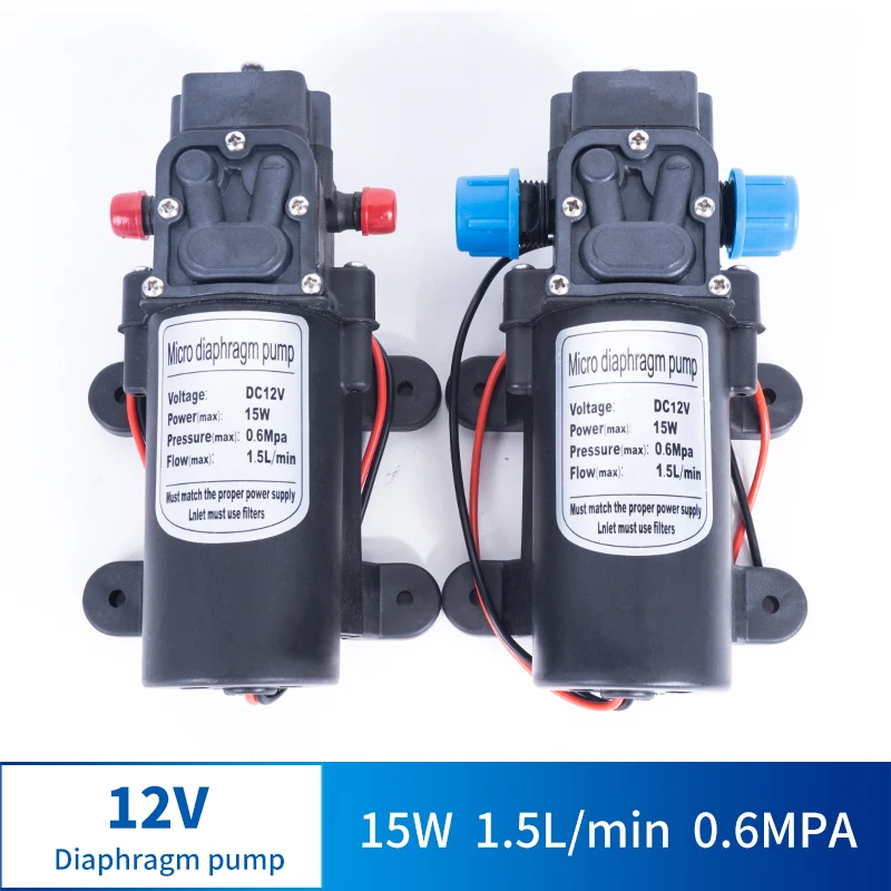 Миниатюрный мембранный насос высокого давления 12 В 24 15 Вт 1 5 л/мин с