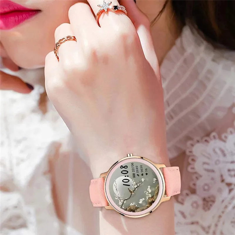 R18 женские умные часы супер тонкий полный сенсорный экран для сердечного ритма