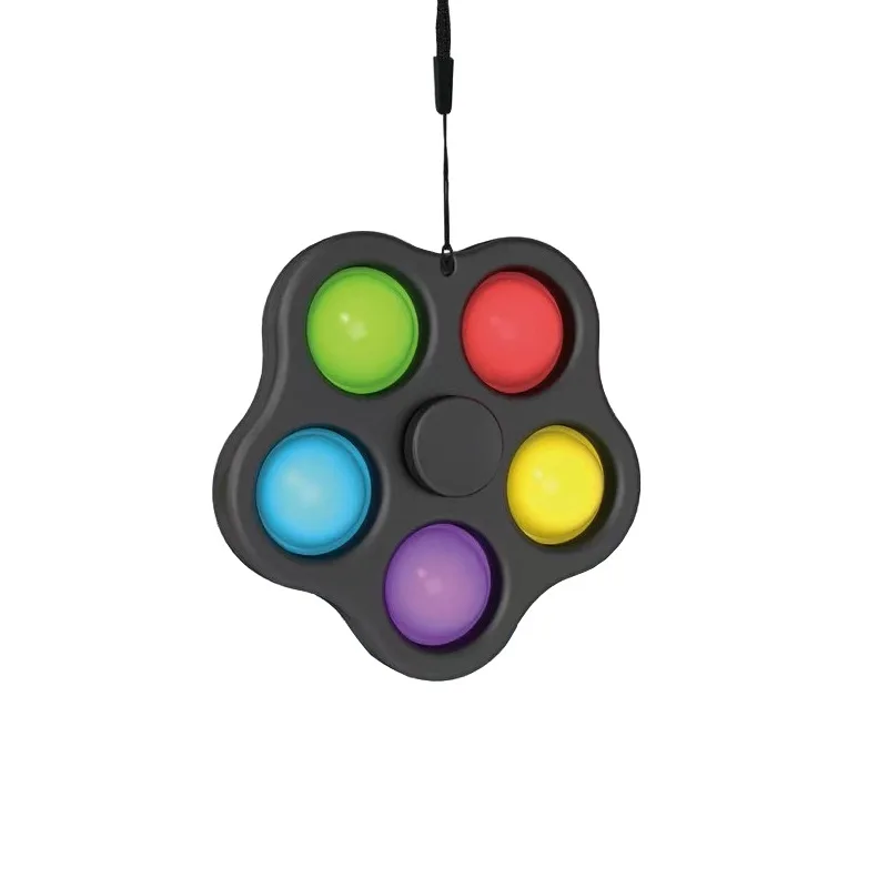 

Simple Dimple Fidget Spinner Toy Pop It Small Stress Relief Keyring Pendant Push Bubbles Hand Spinner Adult Kids Toys Gifts