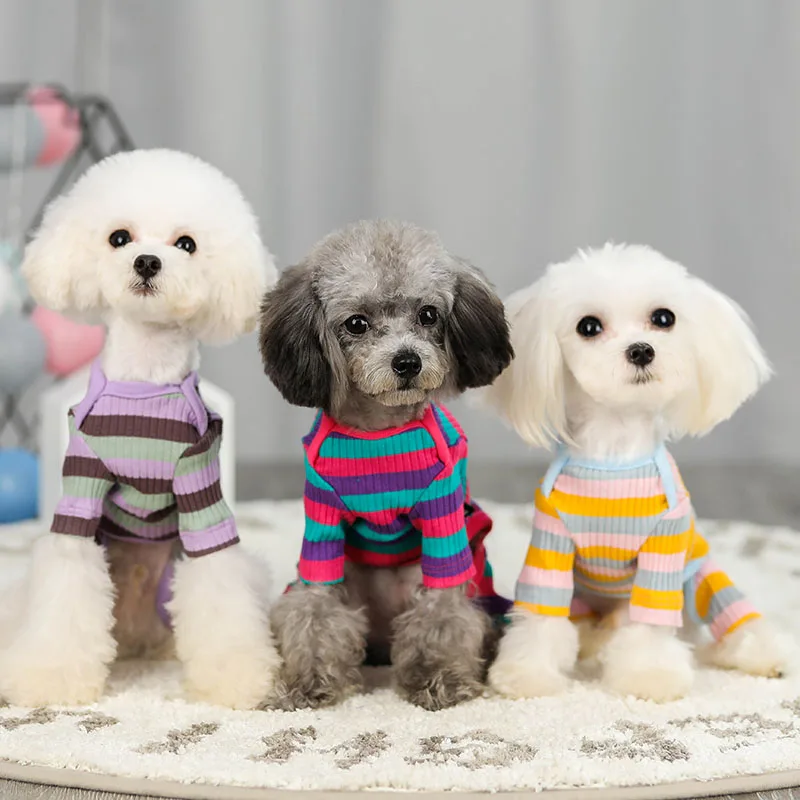 Зимняя Хлопковая пижама для собак мягкая флисовая одежда домашних животных