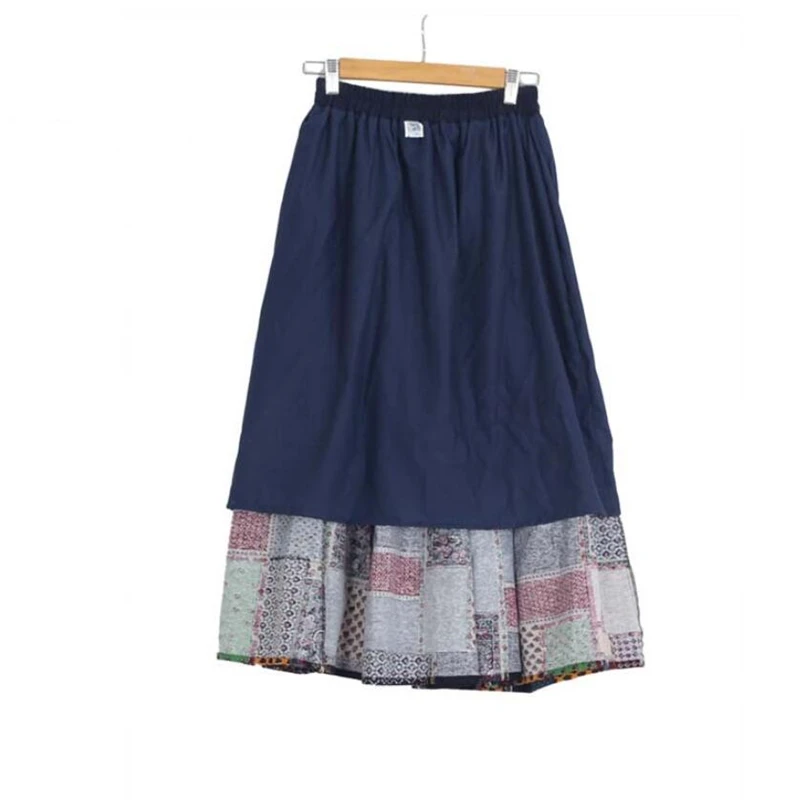 Женская длинная юбка трапециевидной формы с высокой талией винтажная в