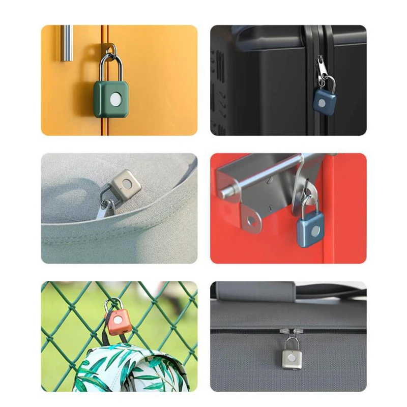 Youpin USB Перезаряжаемый умный БЕСКЛЮЧЕВОЙ электронный замок с отпечатком пальца