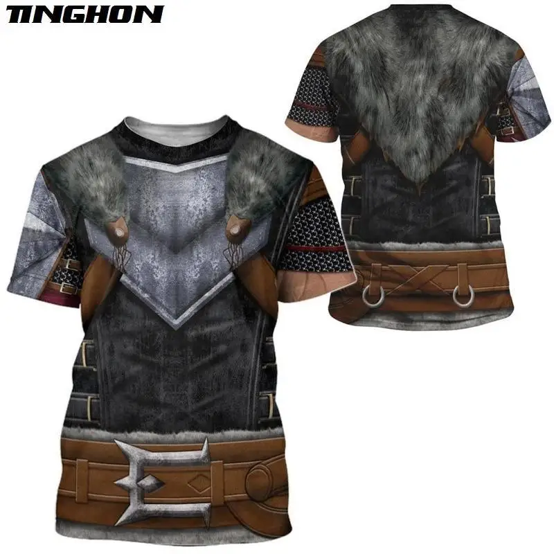 Футболка мужская с принтом самурайского армирования и коротким рукавом | Мужская