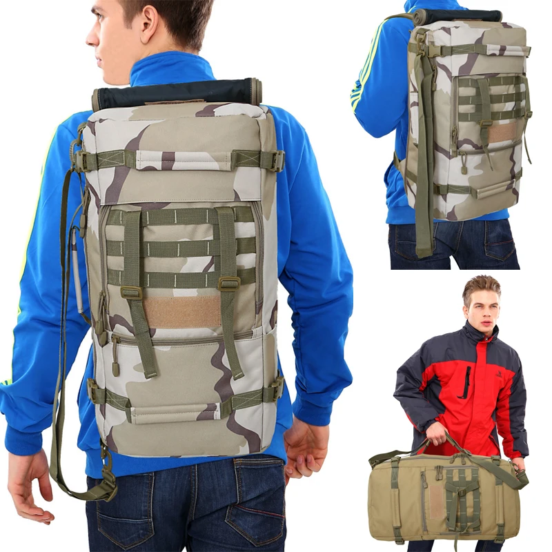 

50L New Military Tactical Backpack Camping Bags Mountaineering bag Men's Hiking Rucksack Travel Backpack