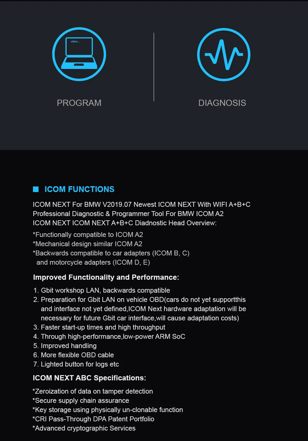 V2019.12 ISTA ICOM A2+ B+ C ICOM Next wifi диагностический и программный инструмент для автомобилей поддержка многоязычных
