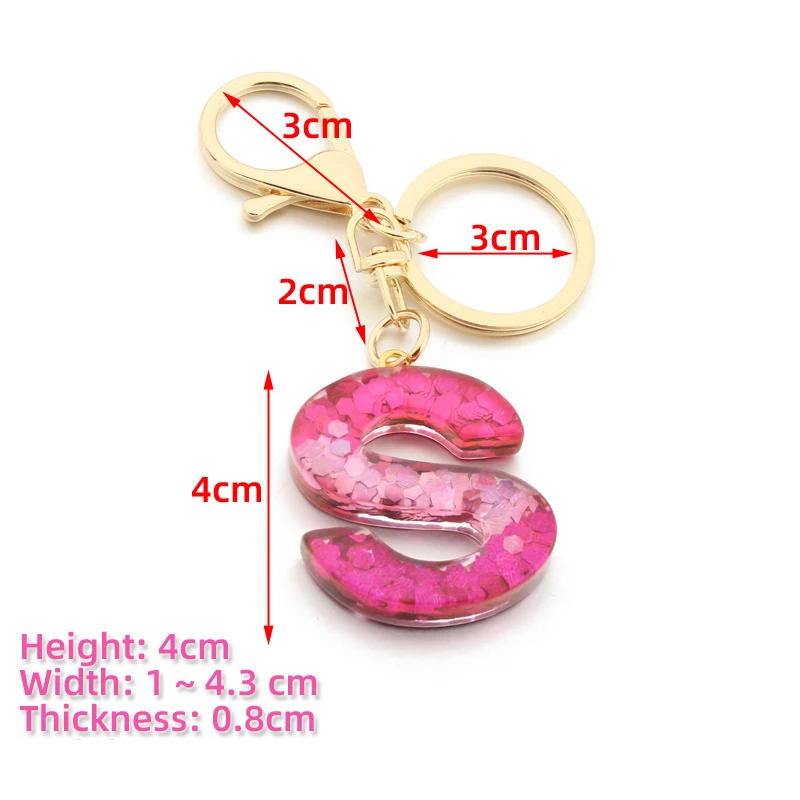 

26 Letters Acrylic Keychains For Women Couple Key Chain Bag Charm Love Gift Keychain Pendant Women Key Ring Holder 2021 Hot Sale